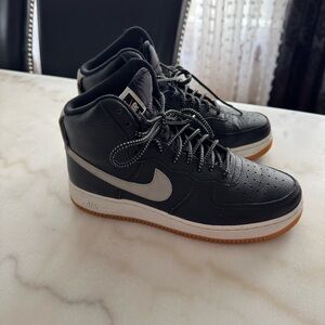 Black and White High-Top Sneakers